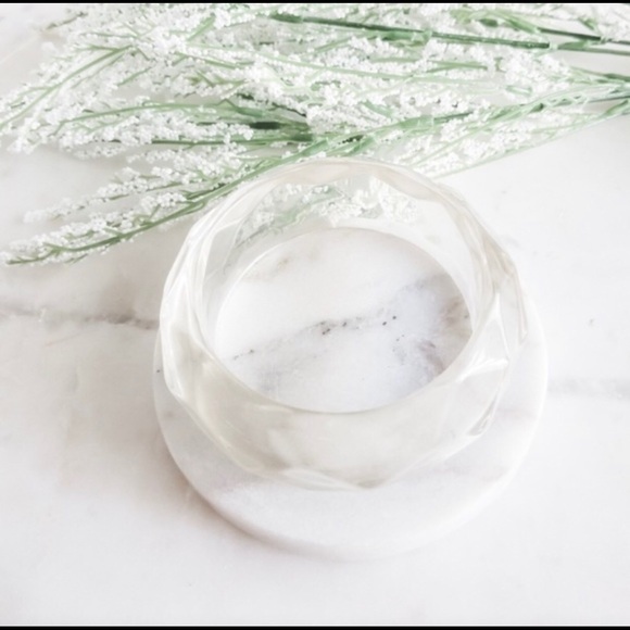 Chunky Lucite Bangle Bracelet - Picture 2 of 5